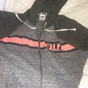 Pink zip up sweatshirt